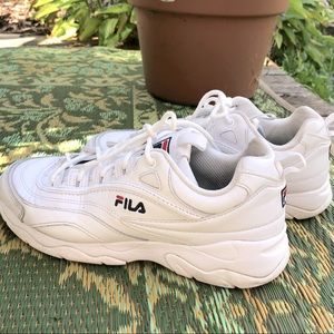 Fila White Chunky Tennis Shoes
